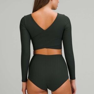 Lululemon Ribbed Cropped Wrap-Back Long Sleeve
